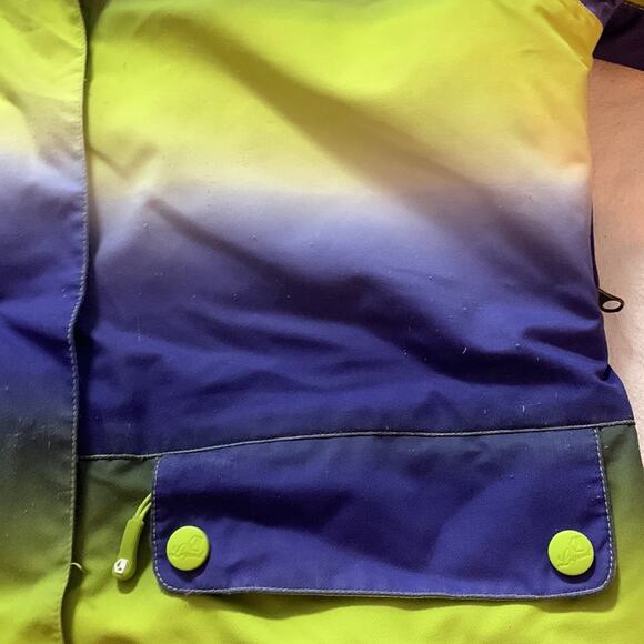 Liquid performance womens large ski snowboard winter coat jacket blue green neon - Picture 5 of 14